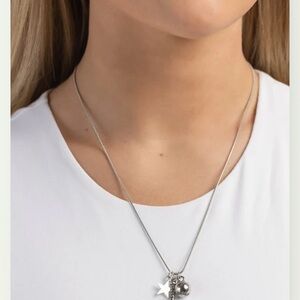 Paparazzi Silver Necklace with Minimalist Disc Pendant